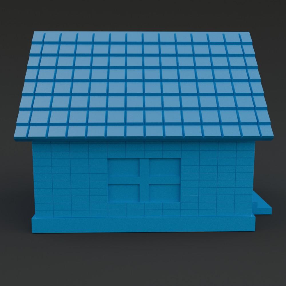 Small house 3d printable model 3d model