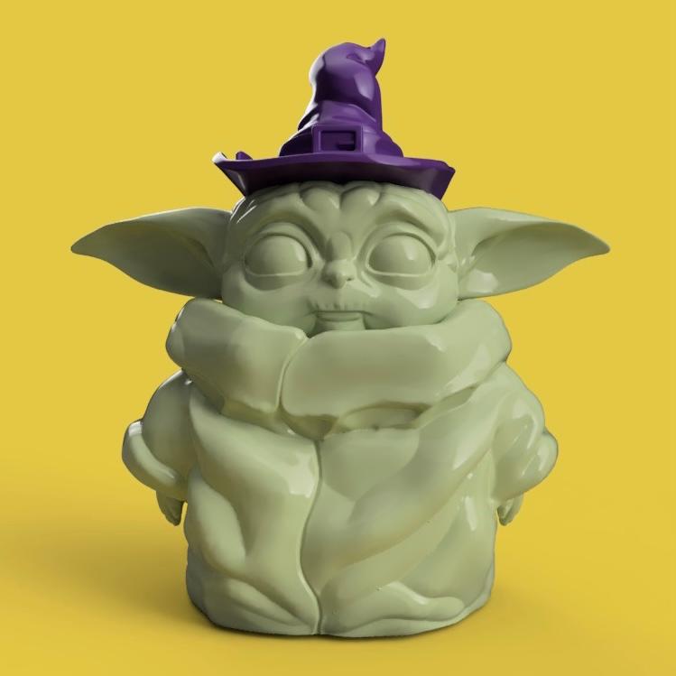 witch yoda  3d model