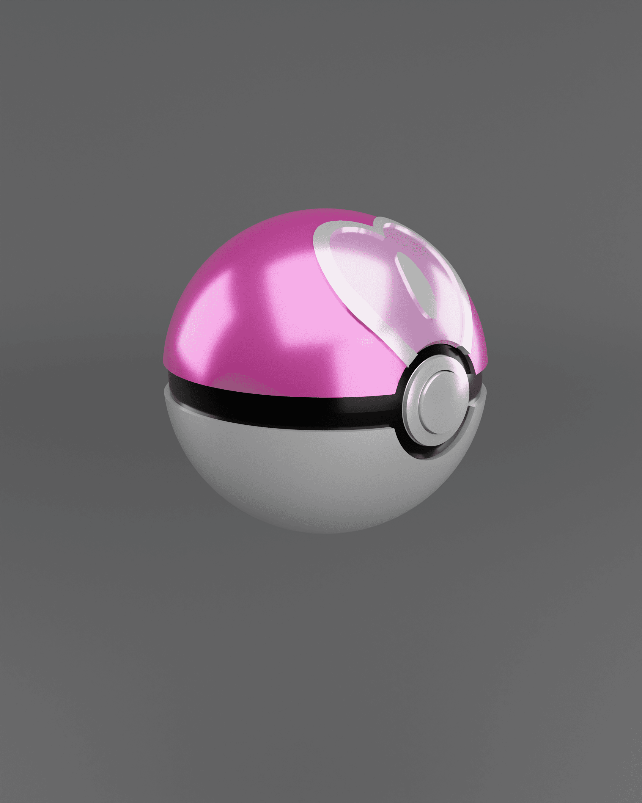 Love Ball Opening Pokeball - Fan Art 3d model