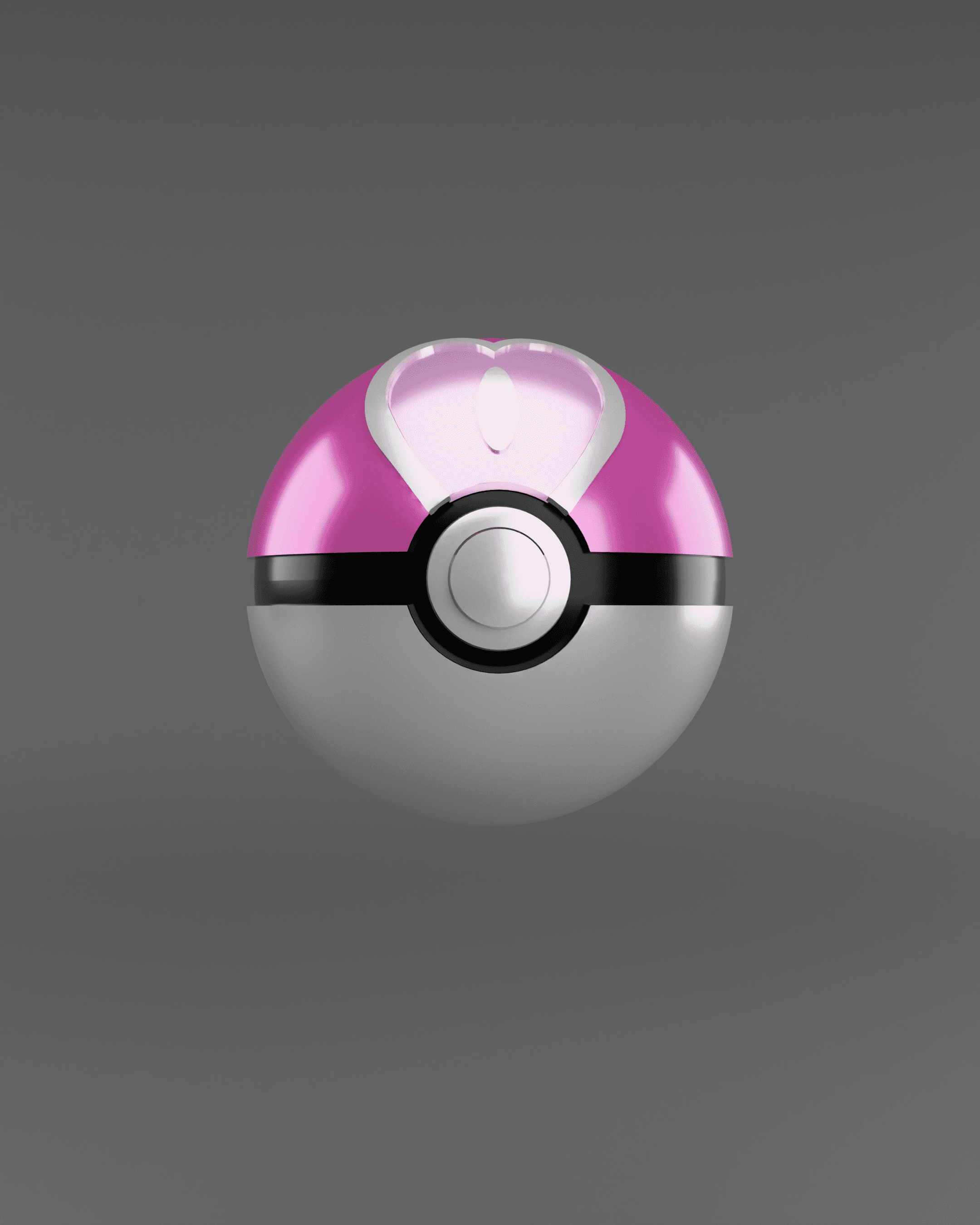 Love Ball Opening Pokeball - Fan Art 3d model