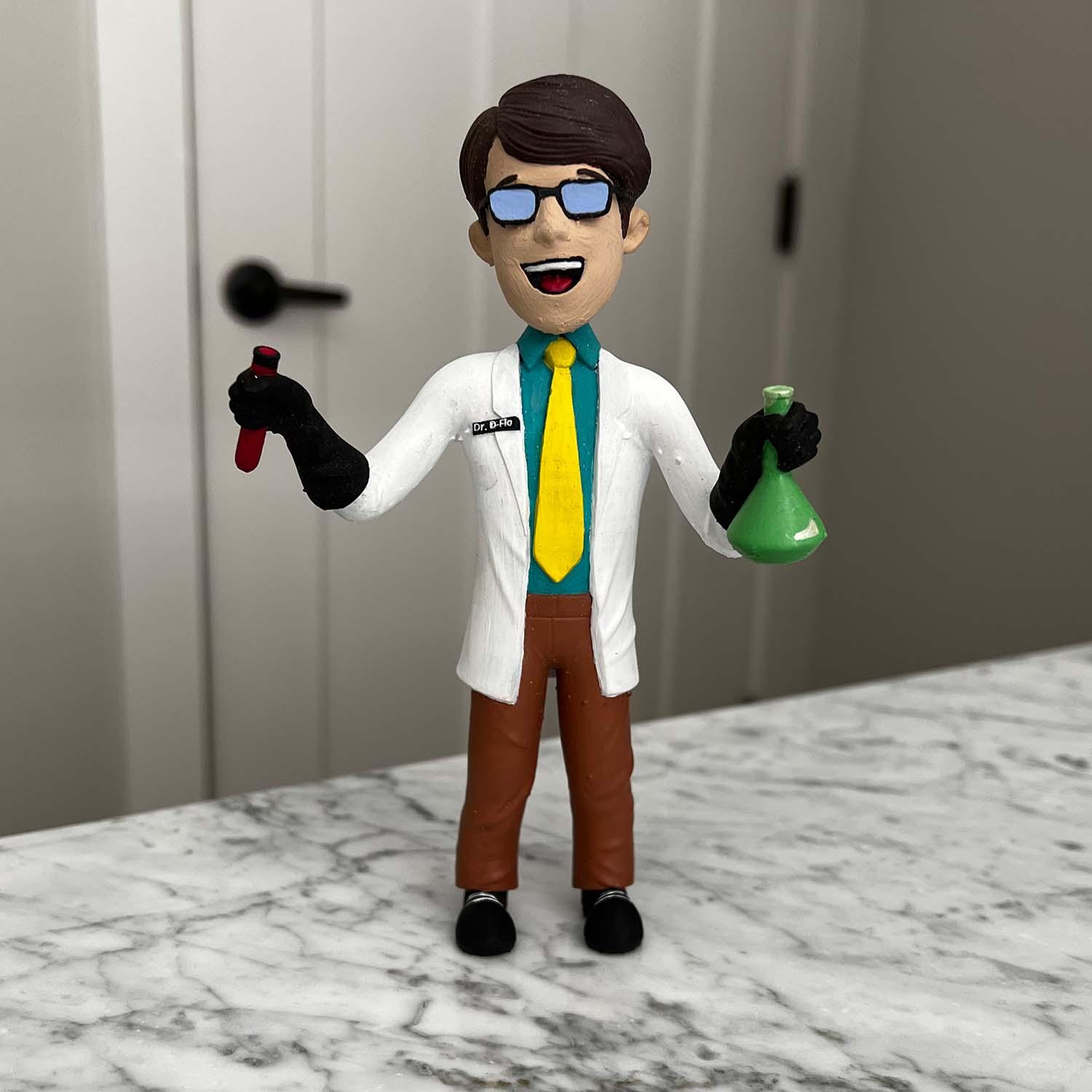 Dr. D-Flo Action Figure - Dr. D-Flo in the flesh! Erm... I mean in the resin! - 3d model