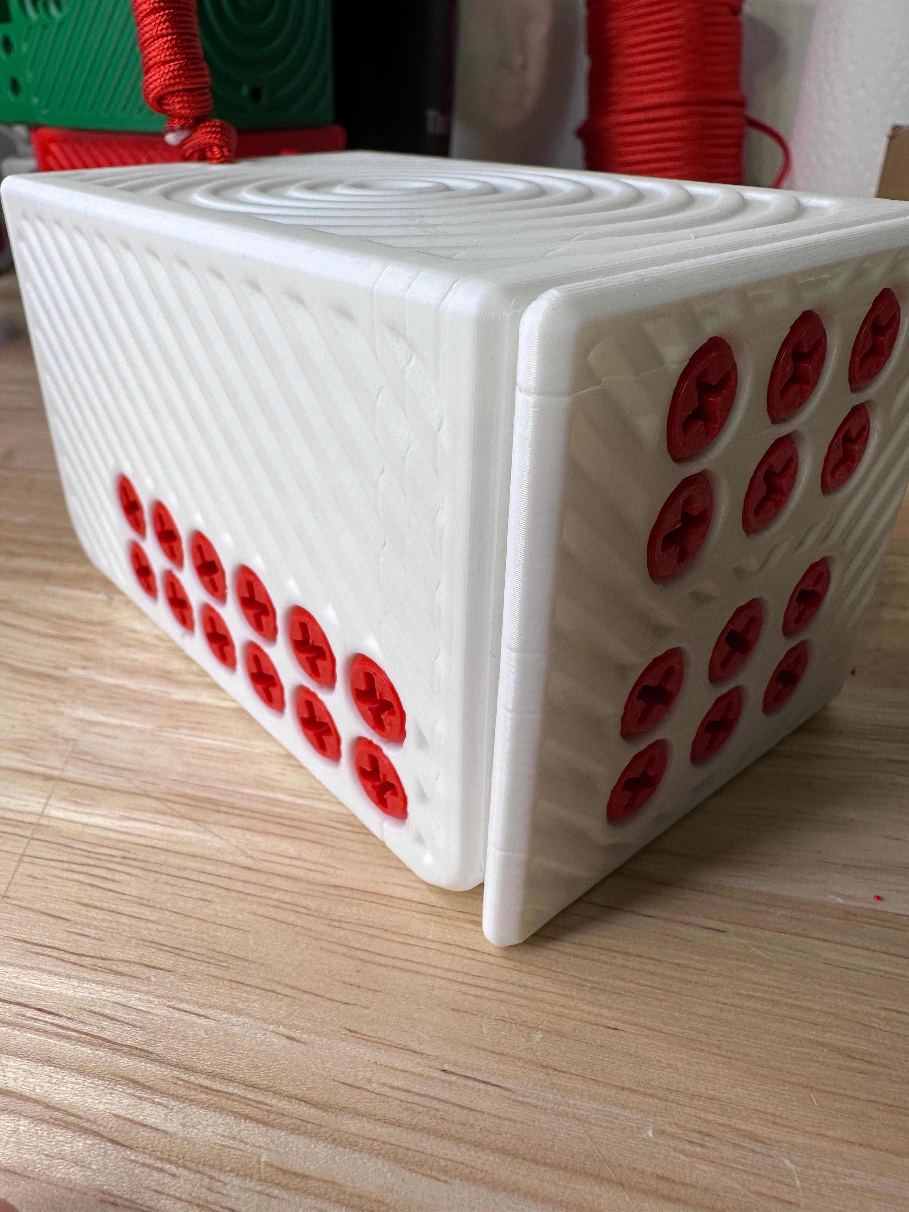 V2 MINI ANNOYING CARD/CASH BOX - "FULL SIZE MINI BOX" - 70 SCREWS, PRINT IN PLACE, ARTICULATING 3d model