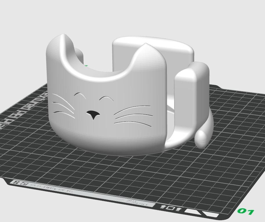 Cat Coaster Holder 3d model