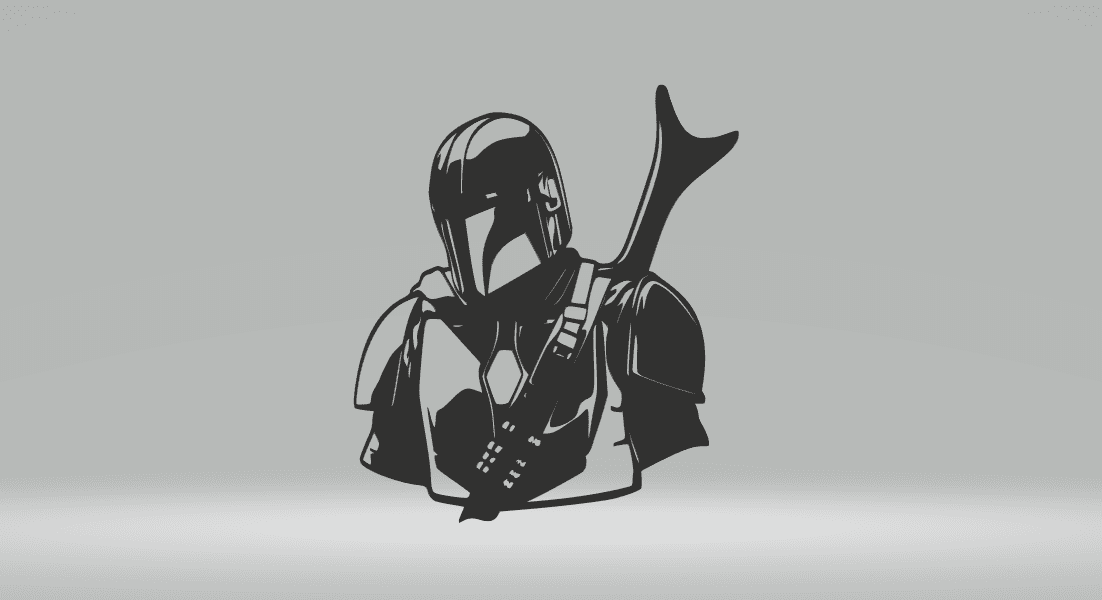 Mandalorian 2D .stl 3d model