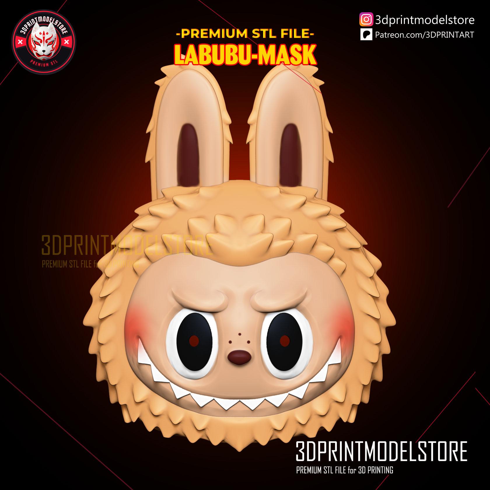 Labubu The Monster Cosplay Mask, Anime, Props, Halloween 3d model