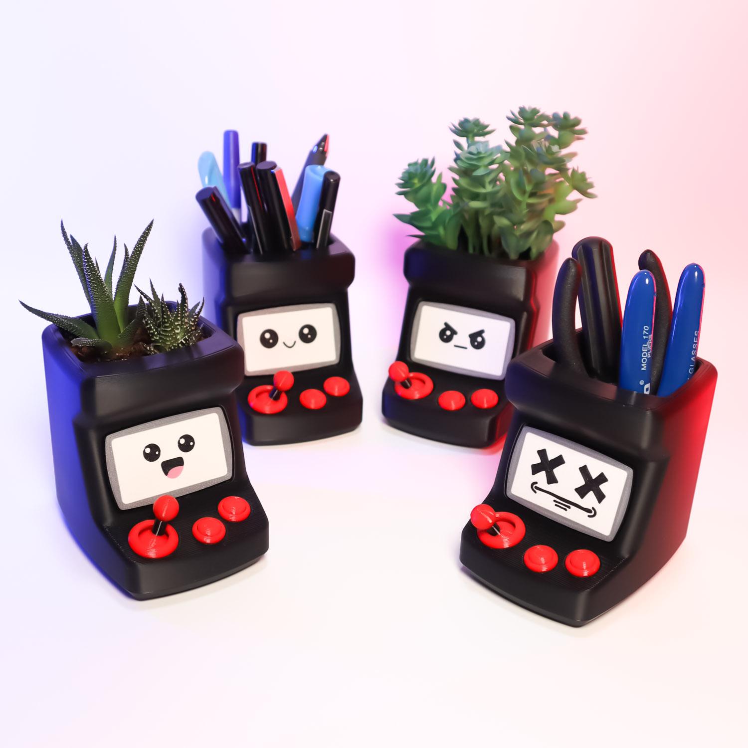 Arcade Desk Buddy – Organizer, Planter 3d model