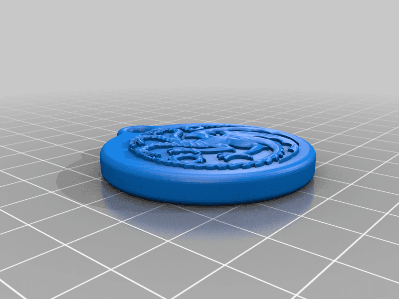 House Targaryen Keychain 3d model