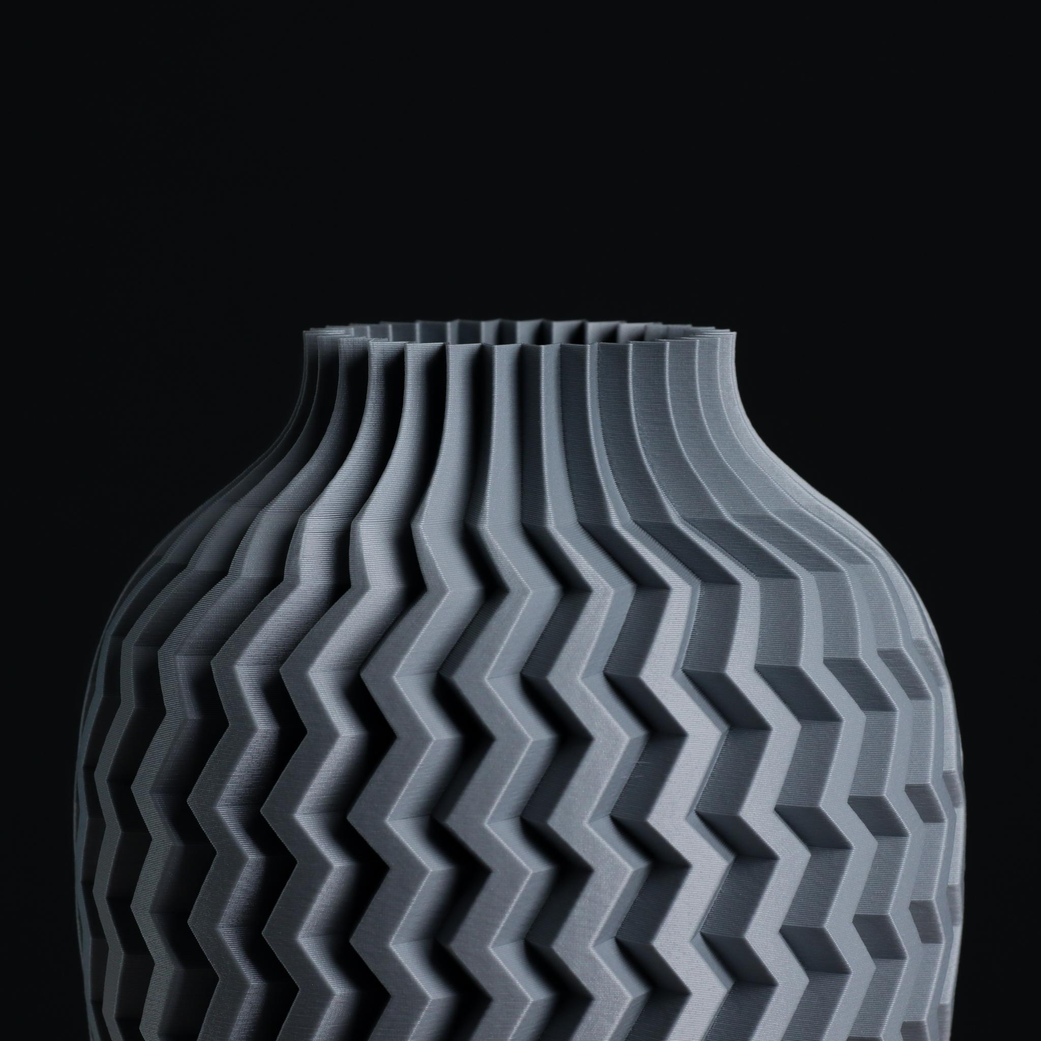  Textured Vase - ZigZag (Vase Mode)  3d model