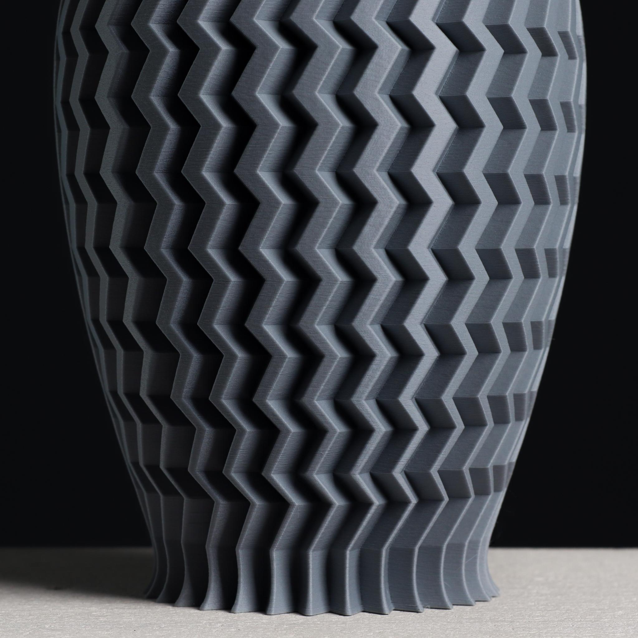  Textured Vase - ZigZag (Vase Mode)  3d model