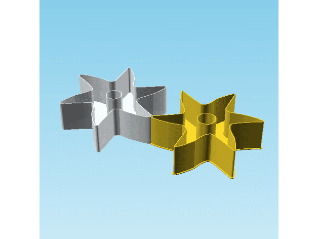 Shuriken 005A, nestable box (v2) 3d model