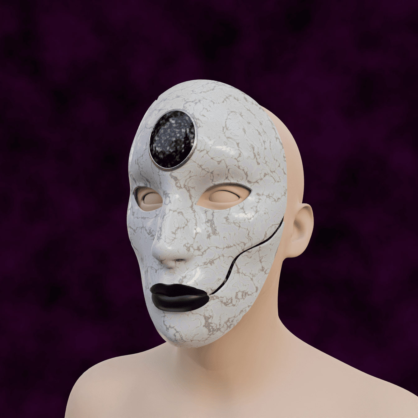 FANTASY SHAR MASK BALDURS GATE 3 3d model