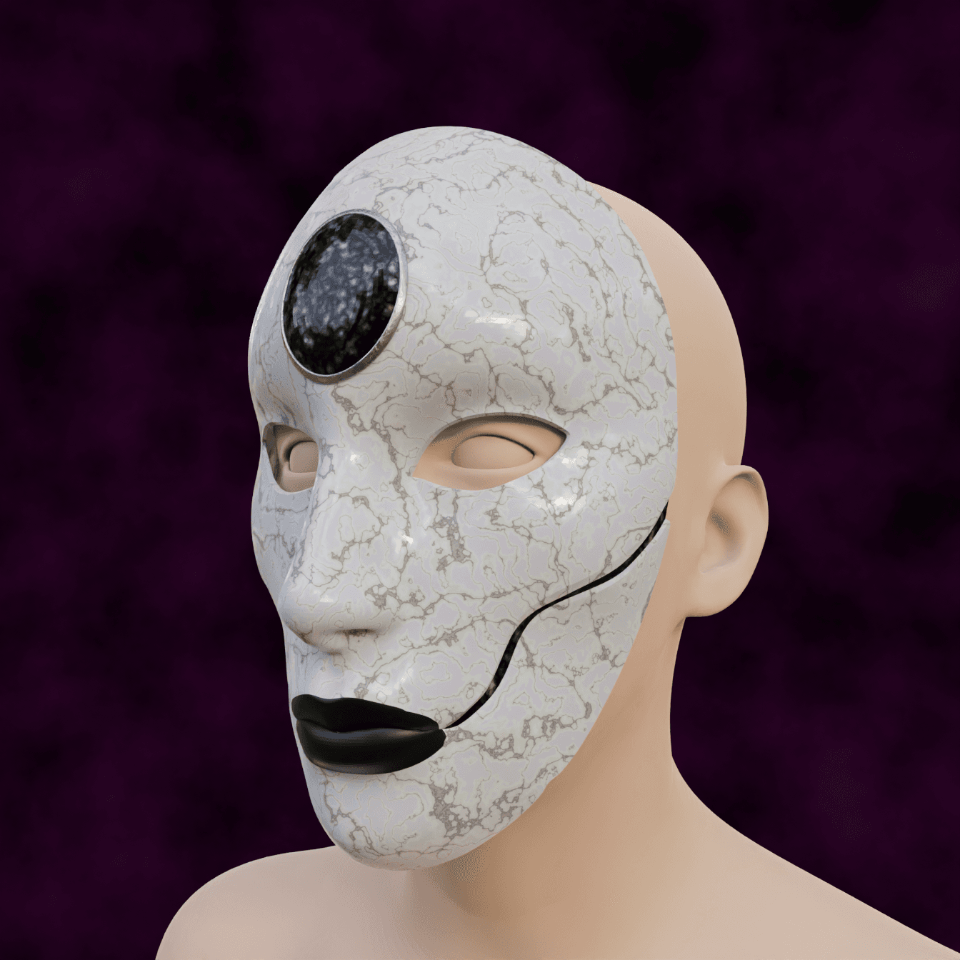 FANTASY SHAR MASK BALDURS GATE 3 3d model