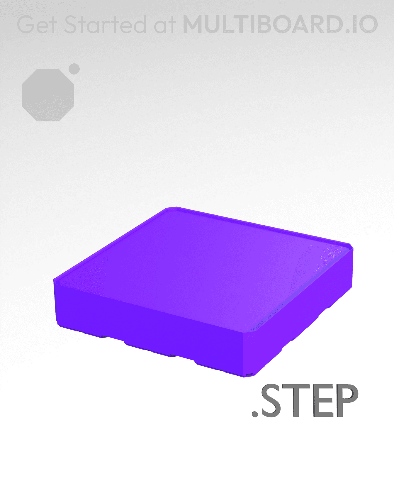 3x3x0·75 - Multibin Insert - STEP Remixing File 3d model