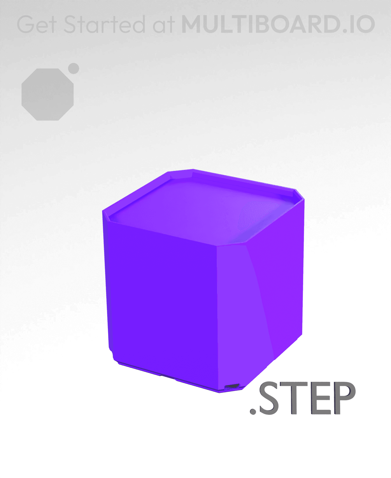 1x1x1 - Multibin Insert - STEP Remixing File 3d model