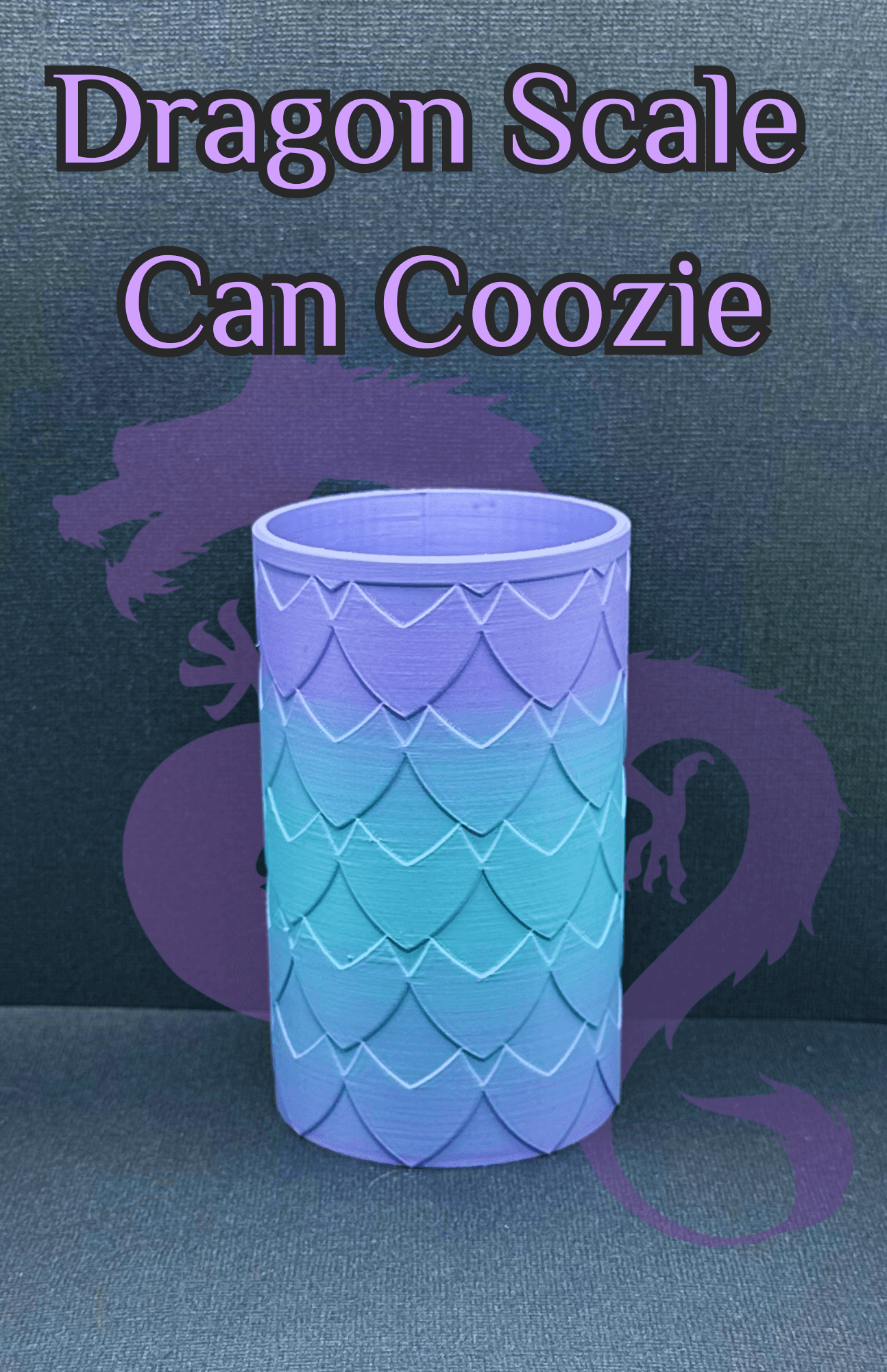 Dragon Scale Can Coozie  3d model