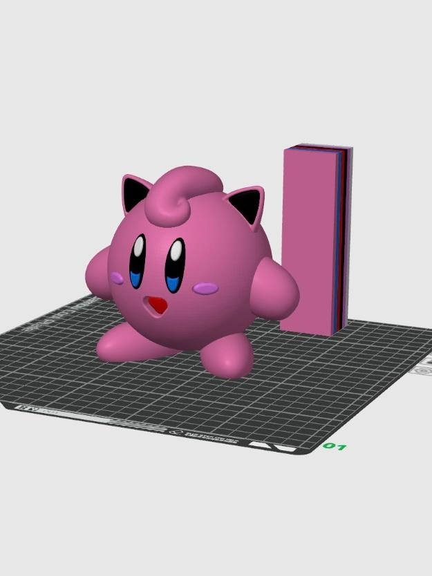 jigglypuff kirby 3mf 3d model