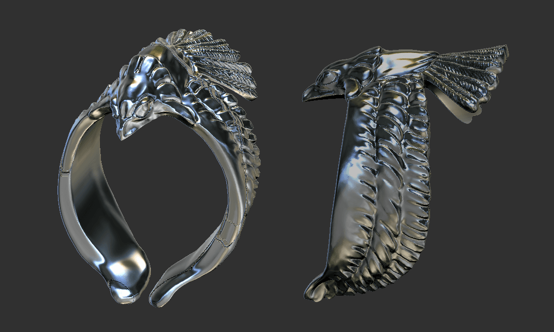 Free Bird Ring 3d model