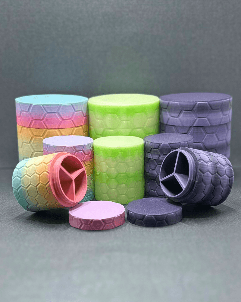 Hex Stash Jar V2 3d model