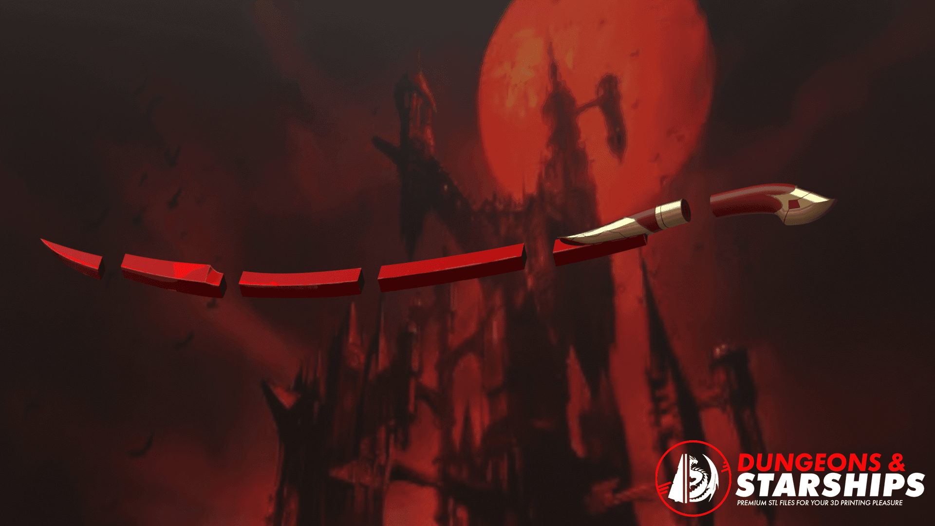 Carmilla's Crimson Blade 3d model