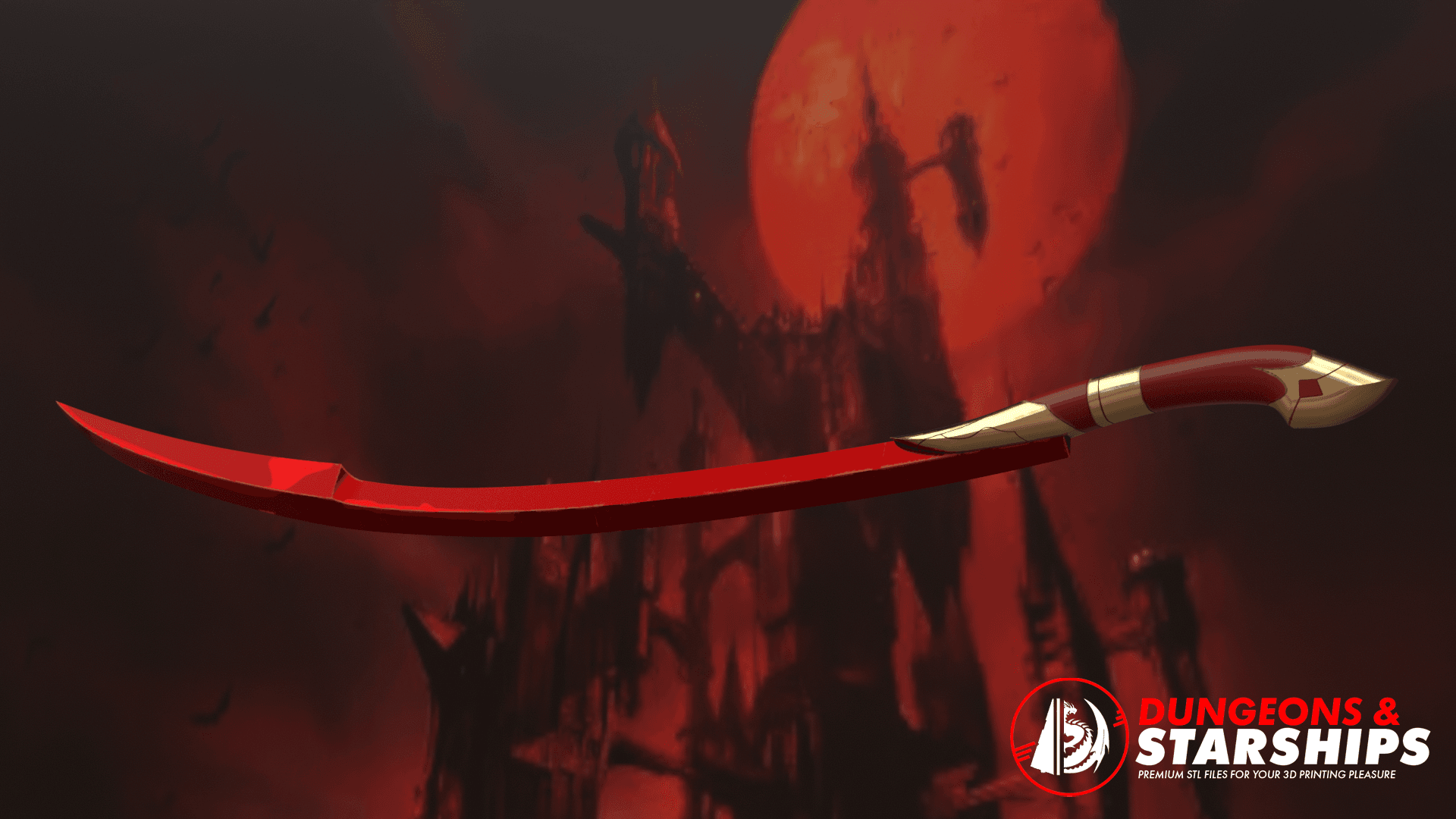 Carmilla's Crimson Blade 3d model