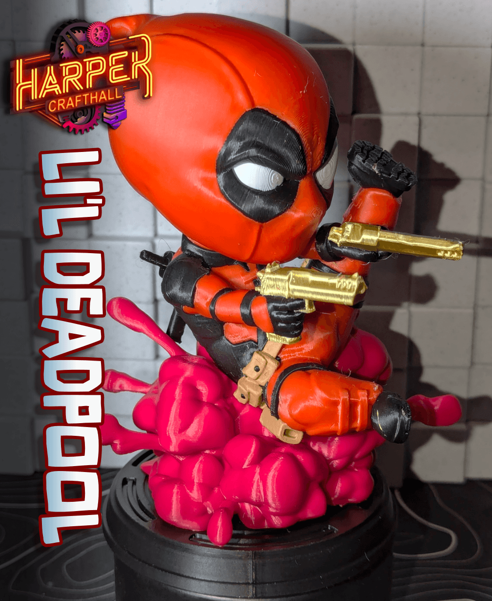 Li'l Deadpool - Multicolor - Collectable Fanart Figure 3d model