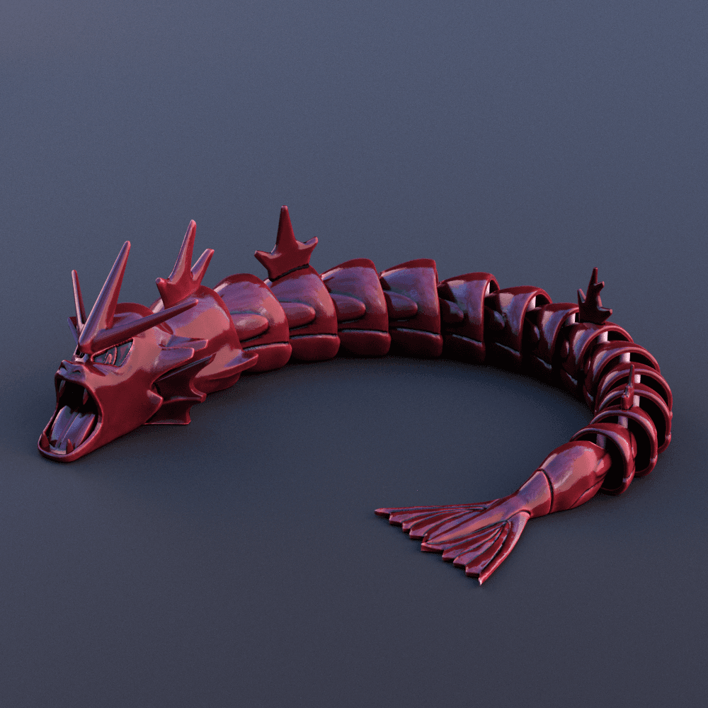 Articulating Gyarados 3d model