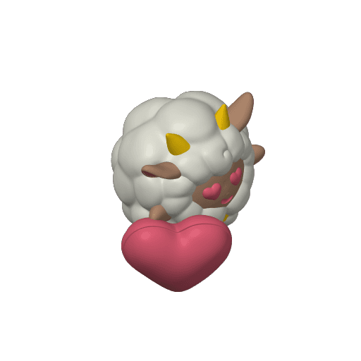 ♡♡♡ LOVING LAMBALL with a big heart , the cute kawaii sheep / goat from the game Palworld 3d model