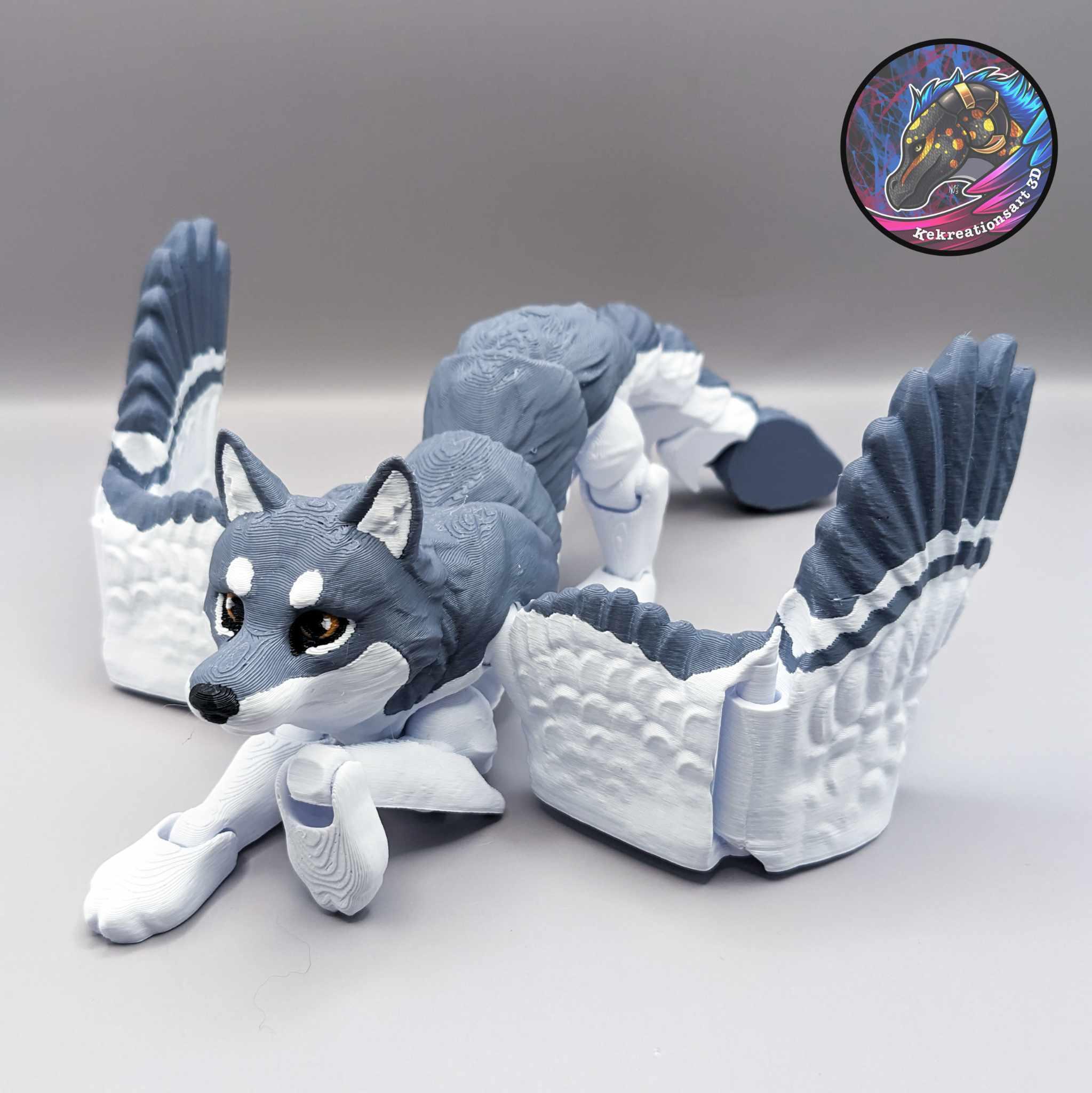 Flexi Winged Wolf 3d model