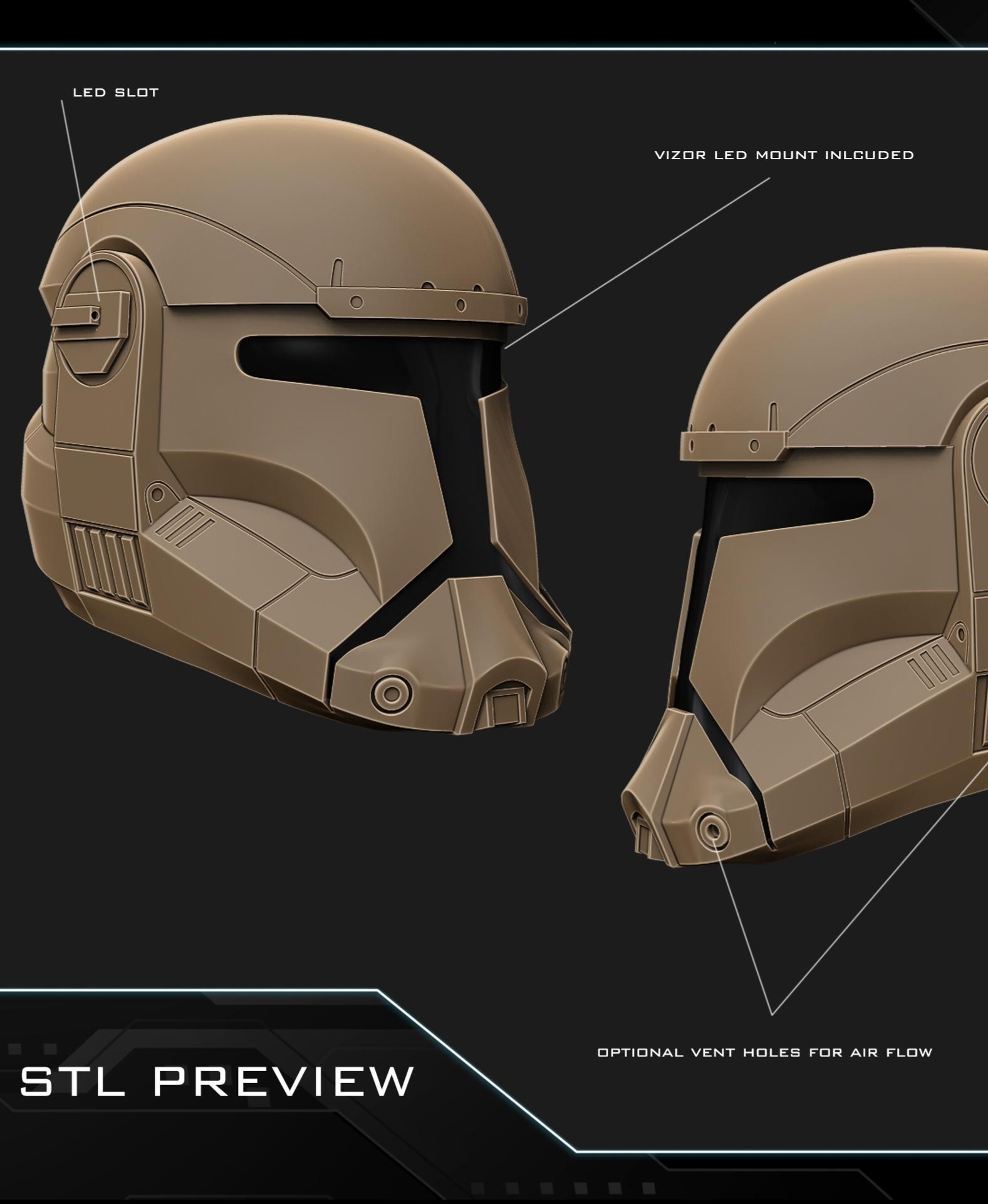 Republic Commando helmet 2005 game 3d model