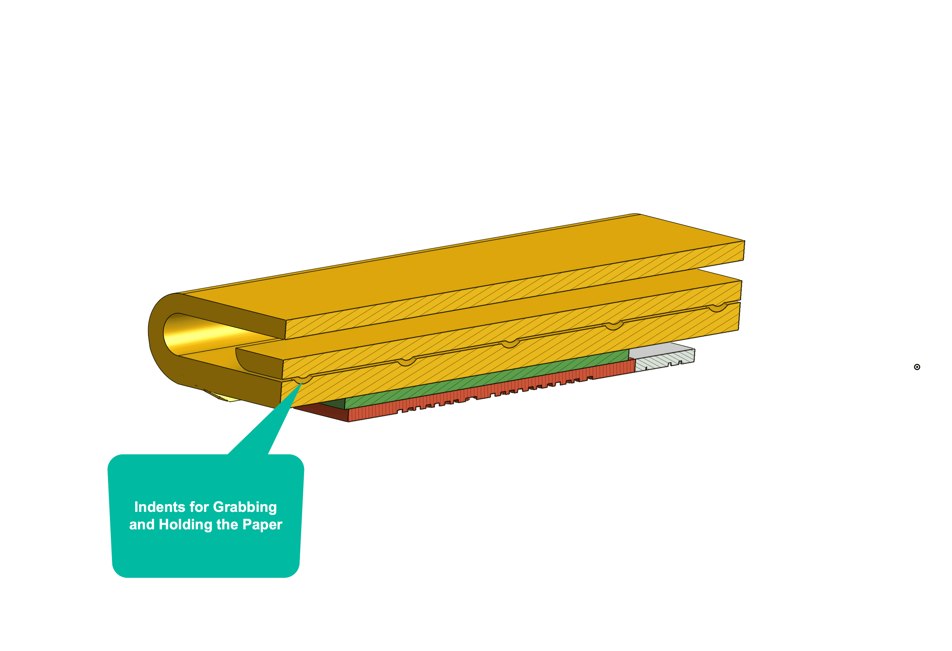 Adhesive Wall Clip for Paper 3d model