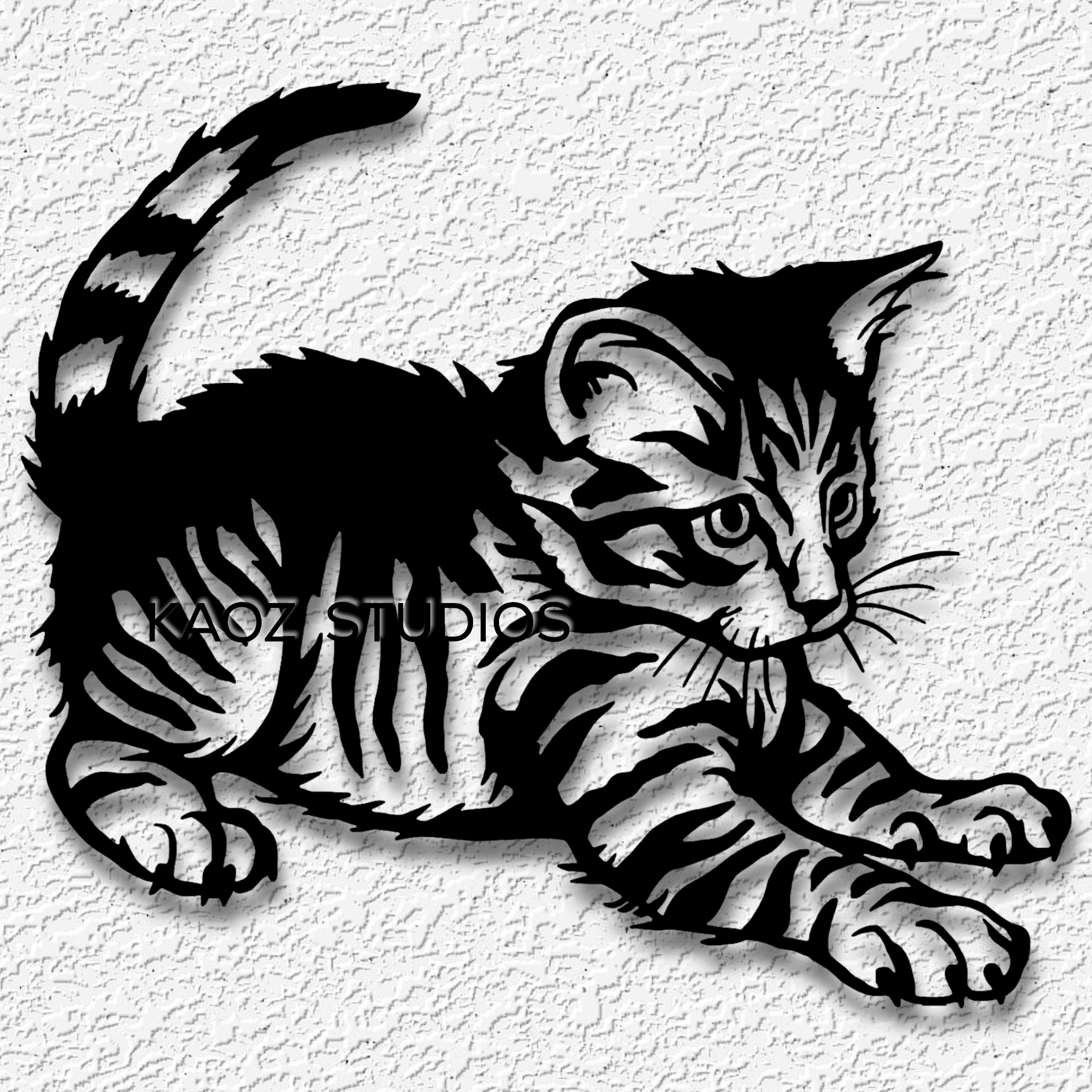 Cute Kitten Wall Art Kitty Wall Decor Realistic Cat Decoration 3d model