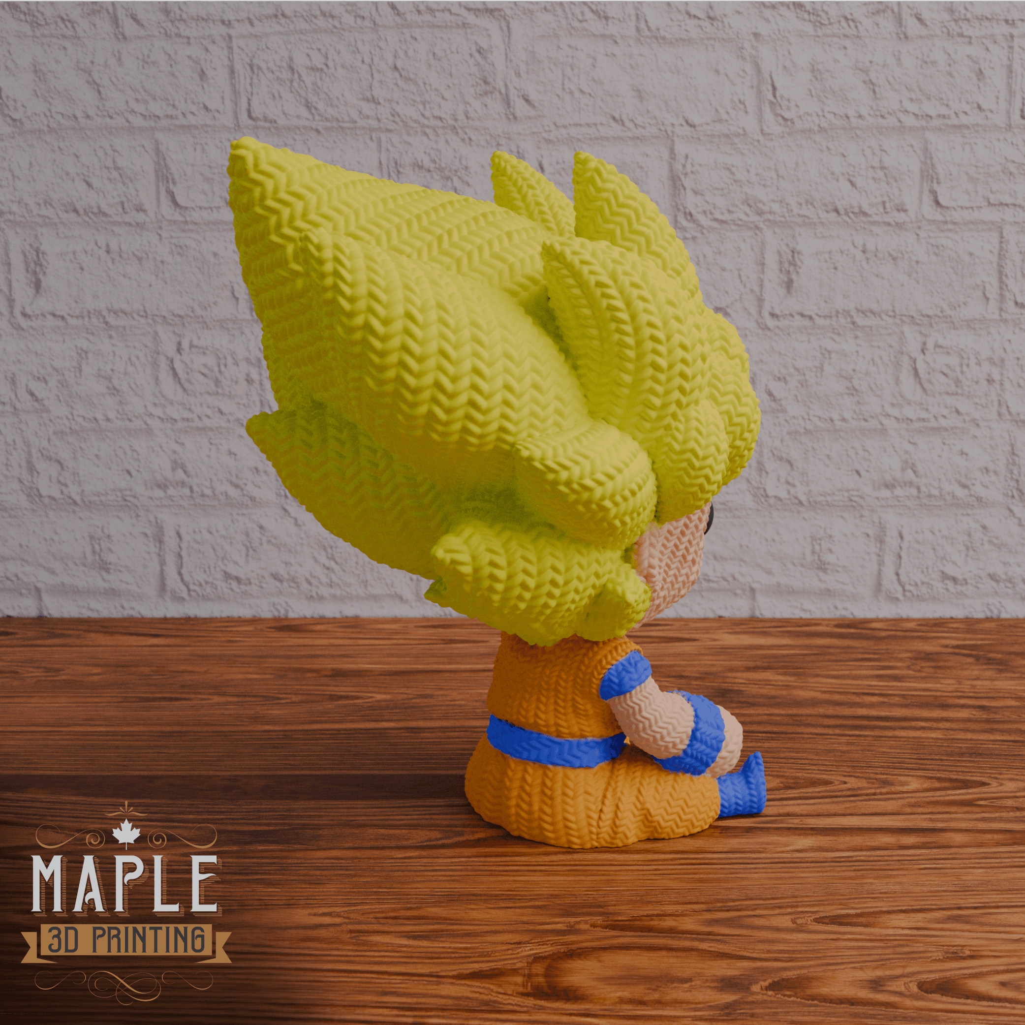 Knit Super Sayain Goku - Dragon Ball 3d model