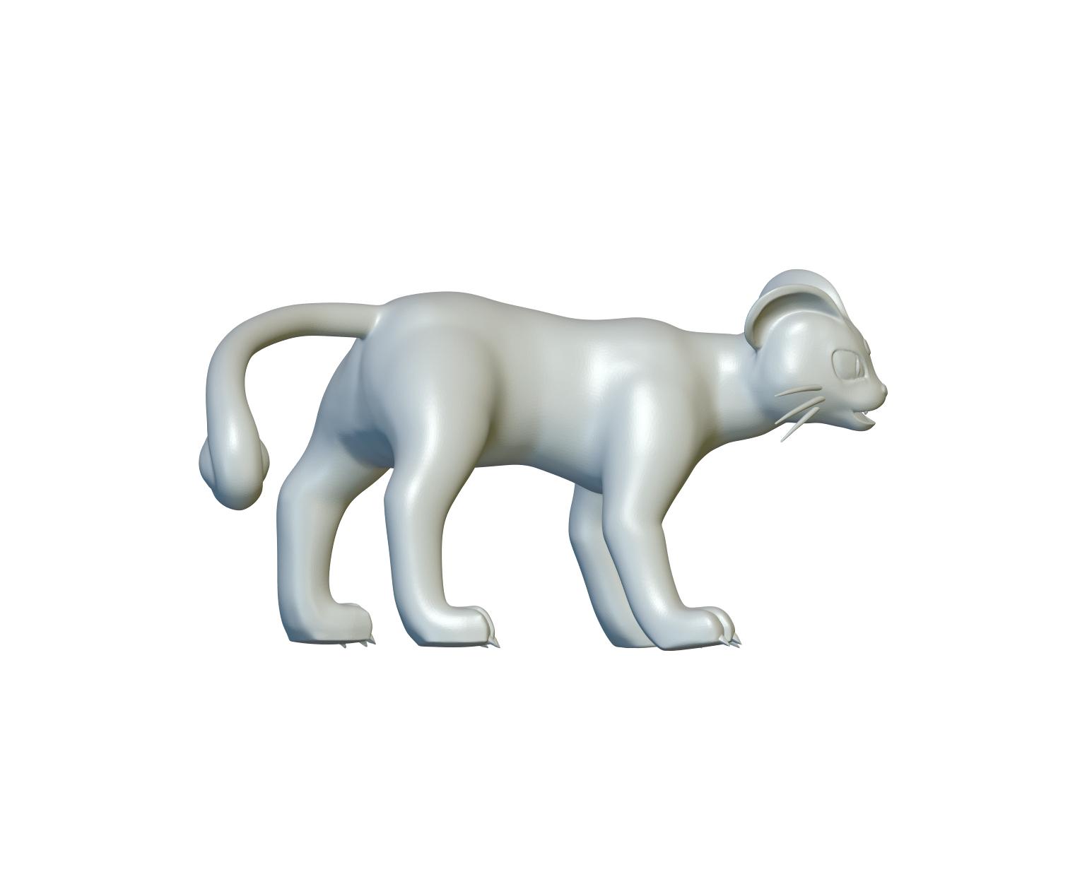 Pokemon Persian #53 - Optimized for 3D Printing 3d model