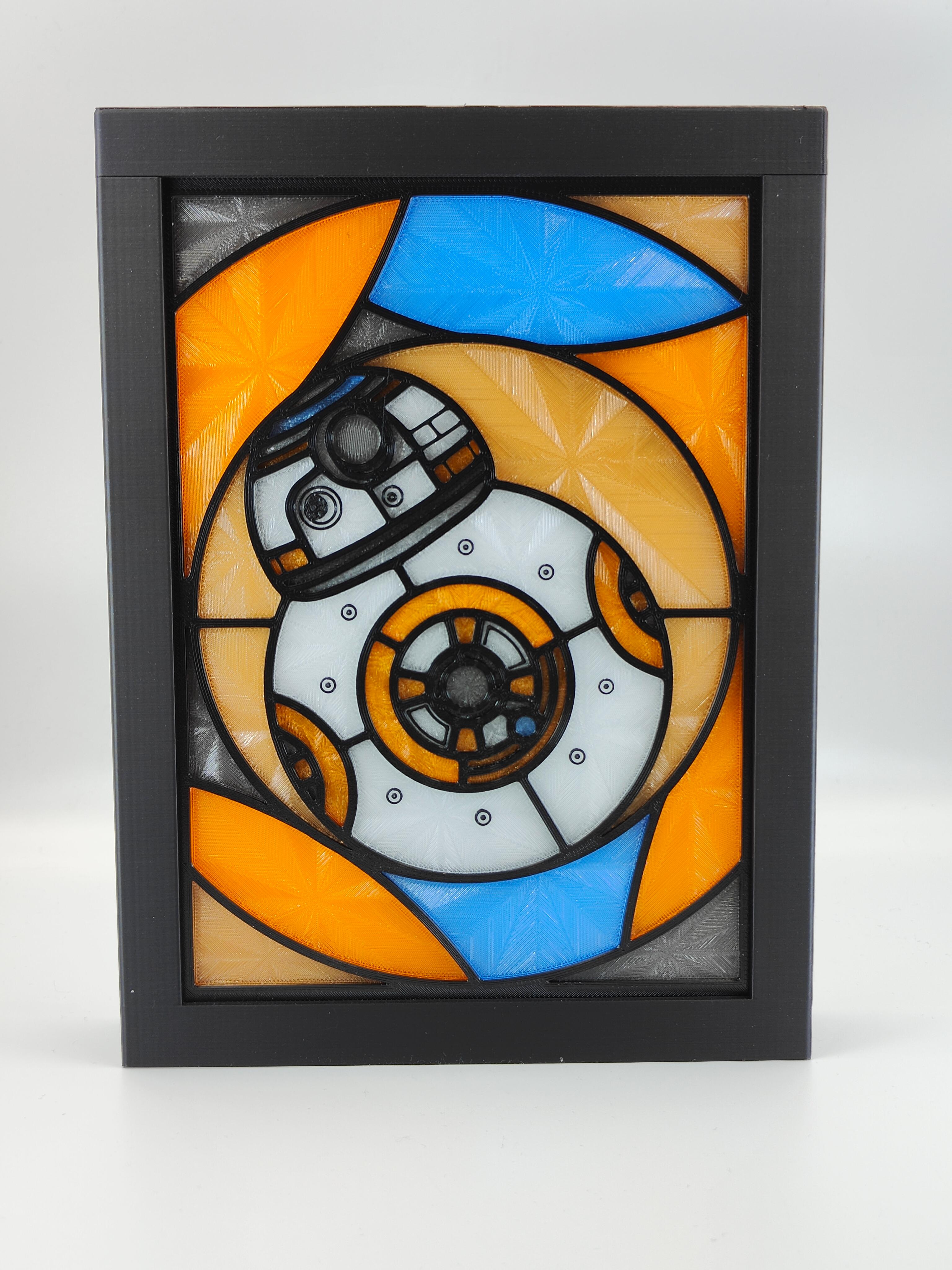 Star Wars BB8 Stained Glass Light Box 3d model