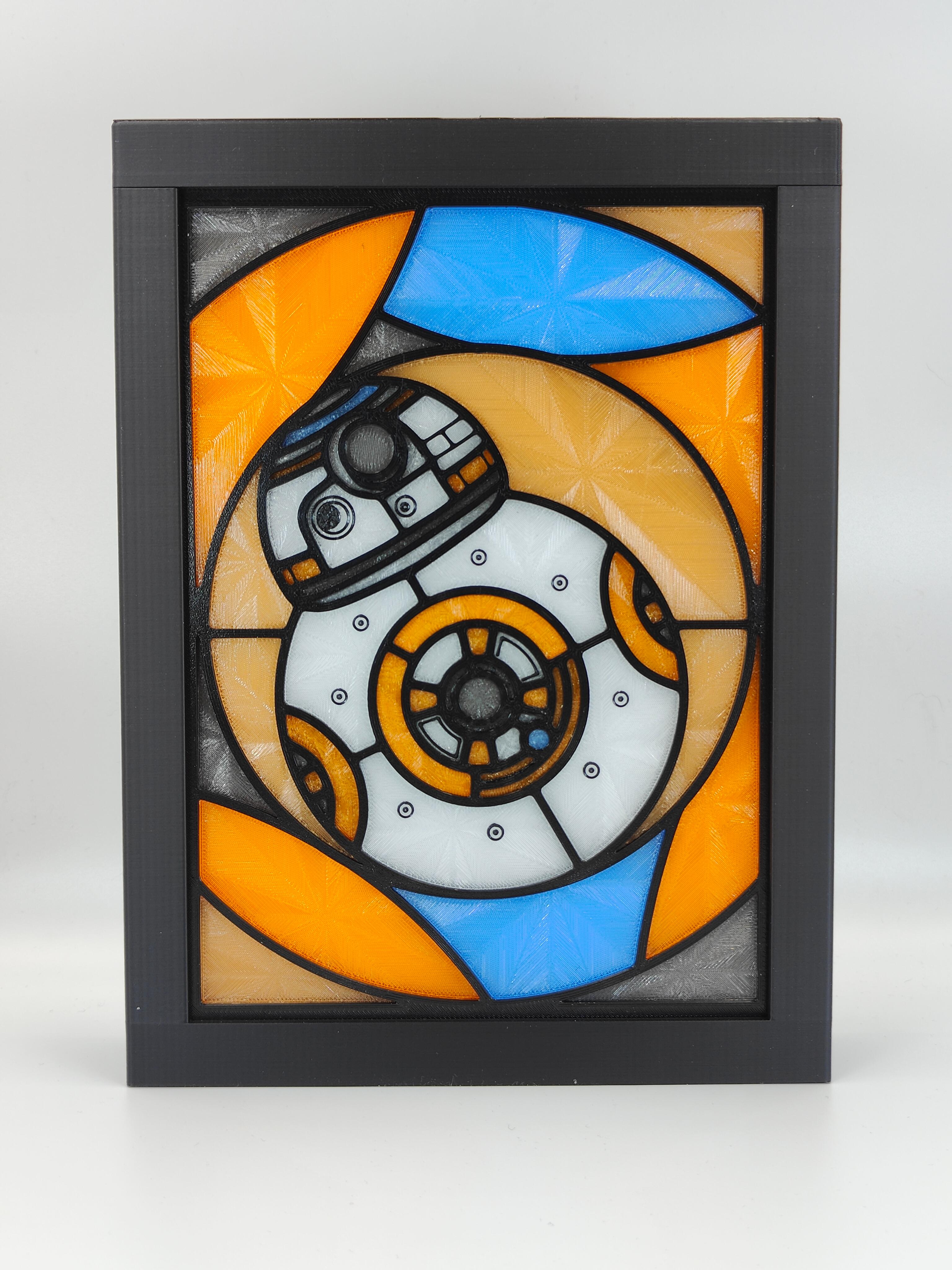 Star Wars BB8 Stained Glass Light Box 3d model