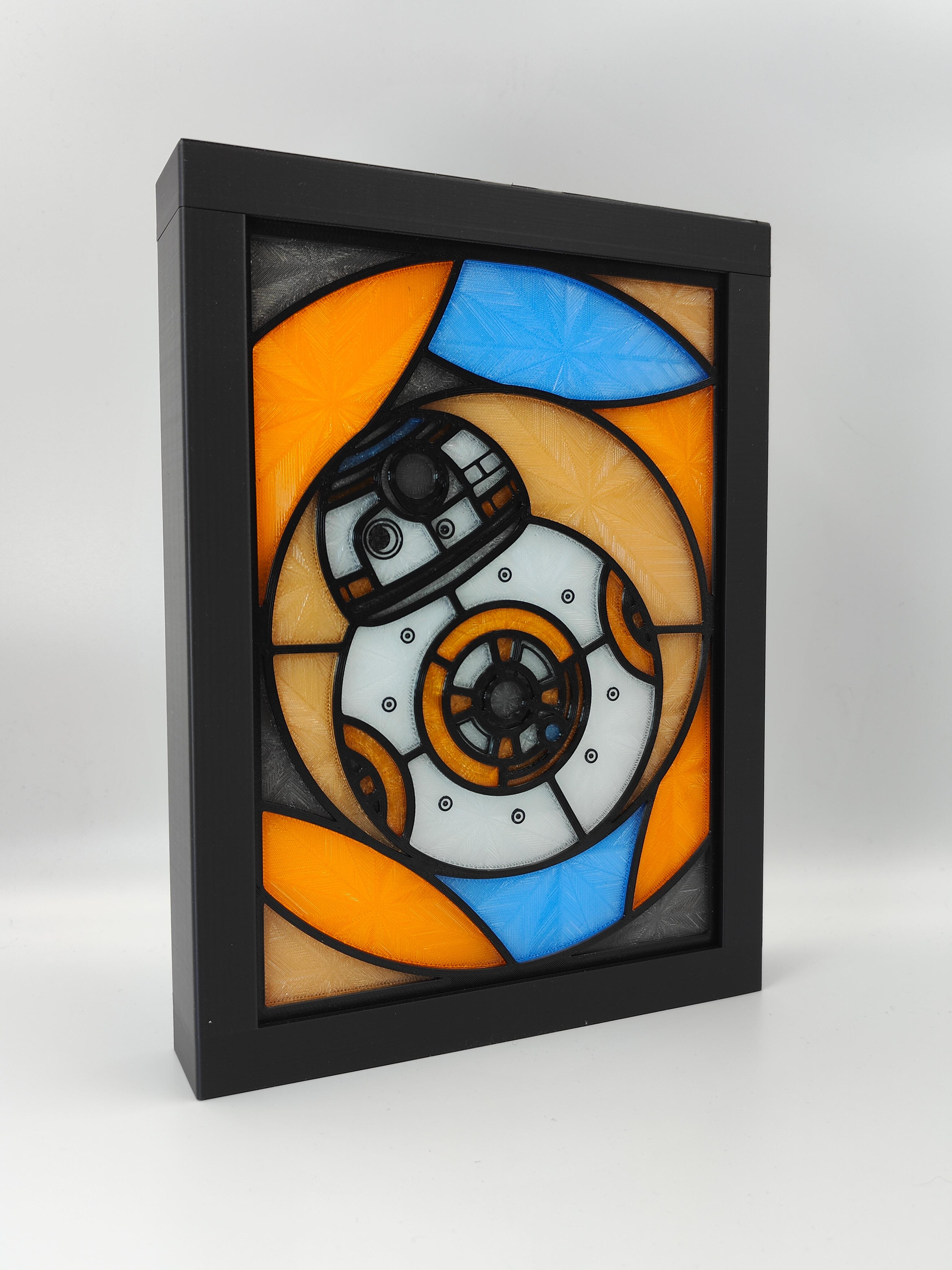 Star Wars BB8 Stained Glass Light Box 3d model