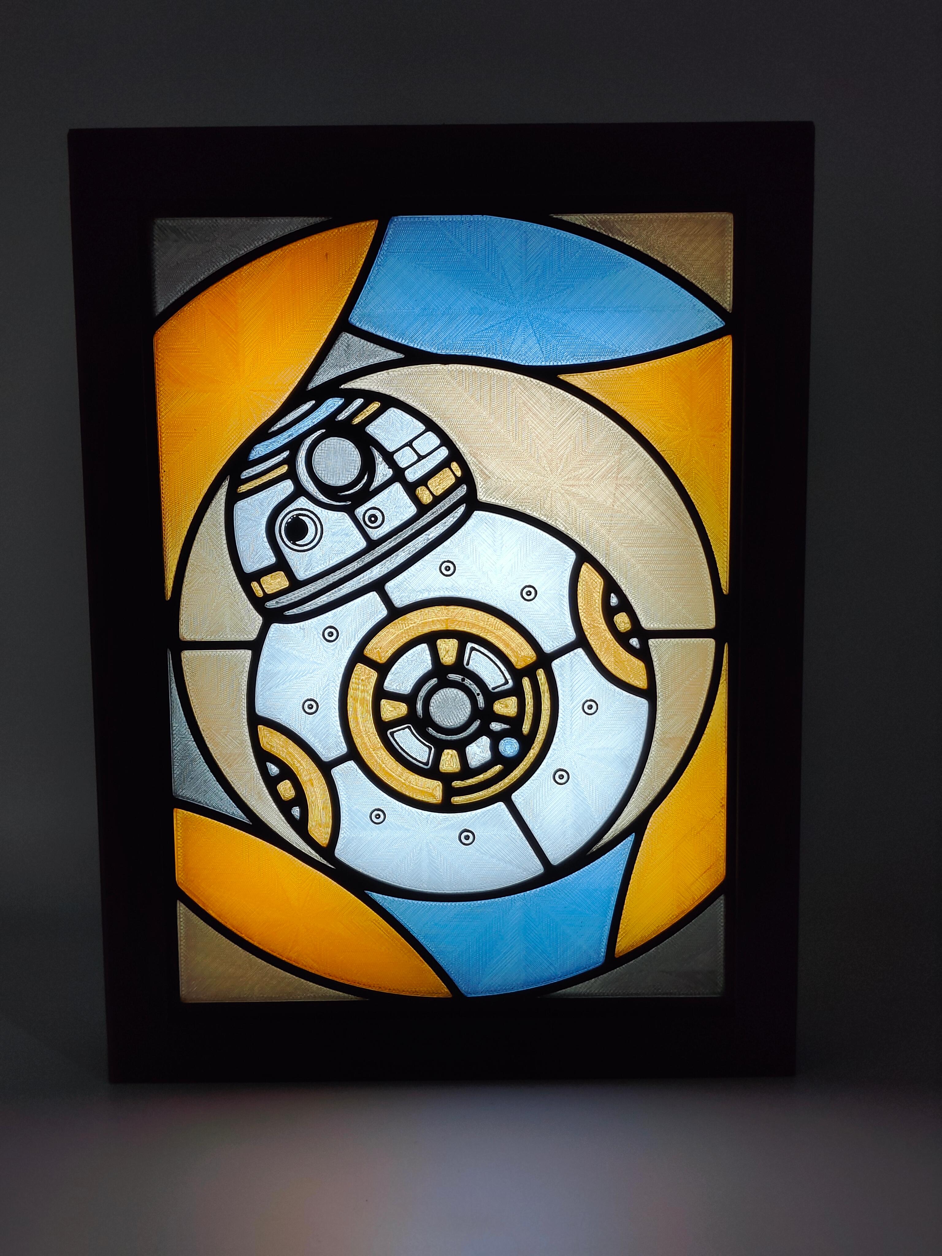 Star Wars BB8 Stained Glass Light Box 3d model