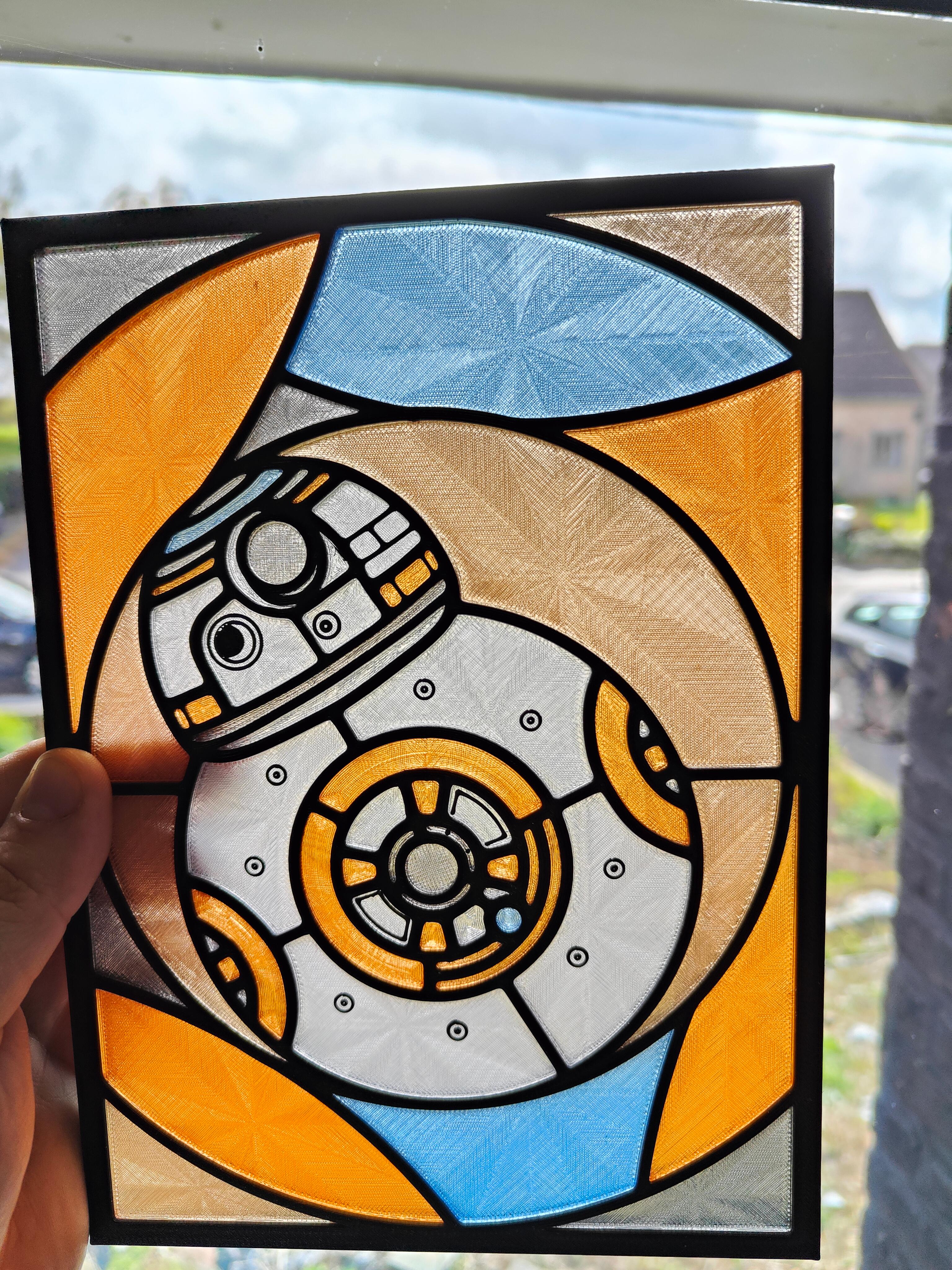 Star Wars BB8 Stained Glass Light Box 3d model