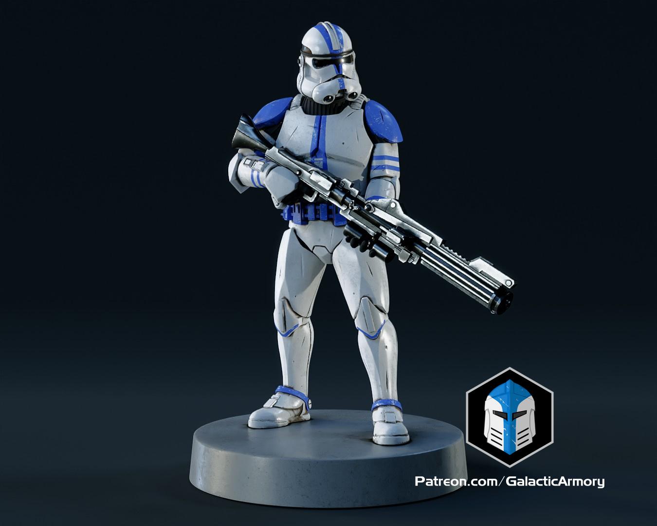 Clone Trooper Figurine - Assault 3d model