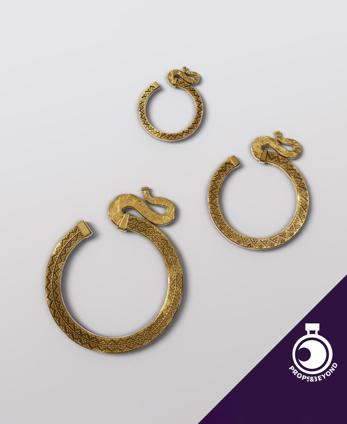 Temple Earrings of Slavia 3d model