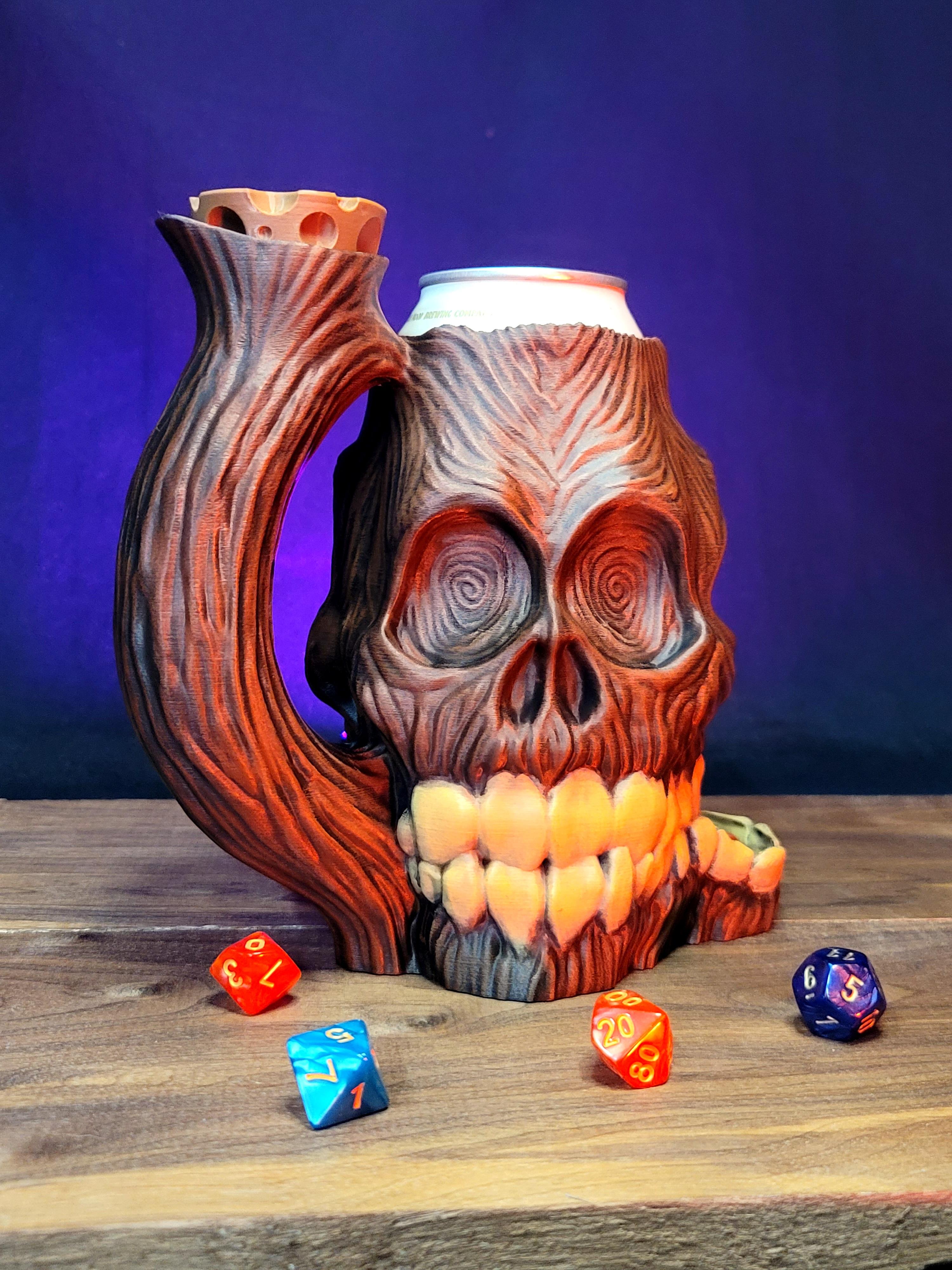 The Wooden Zombie 12oz Can Cozy Dice Tower 3d model