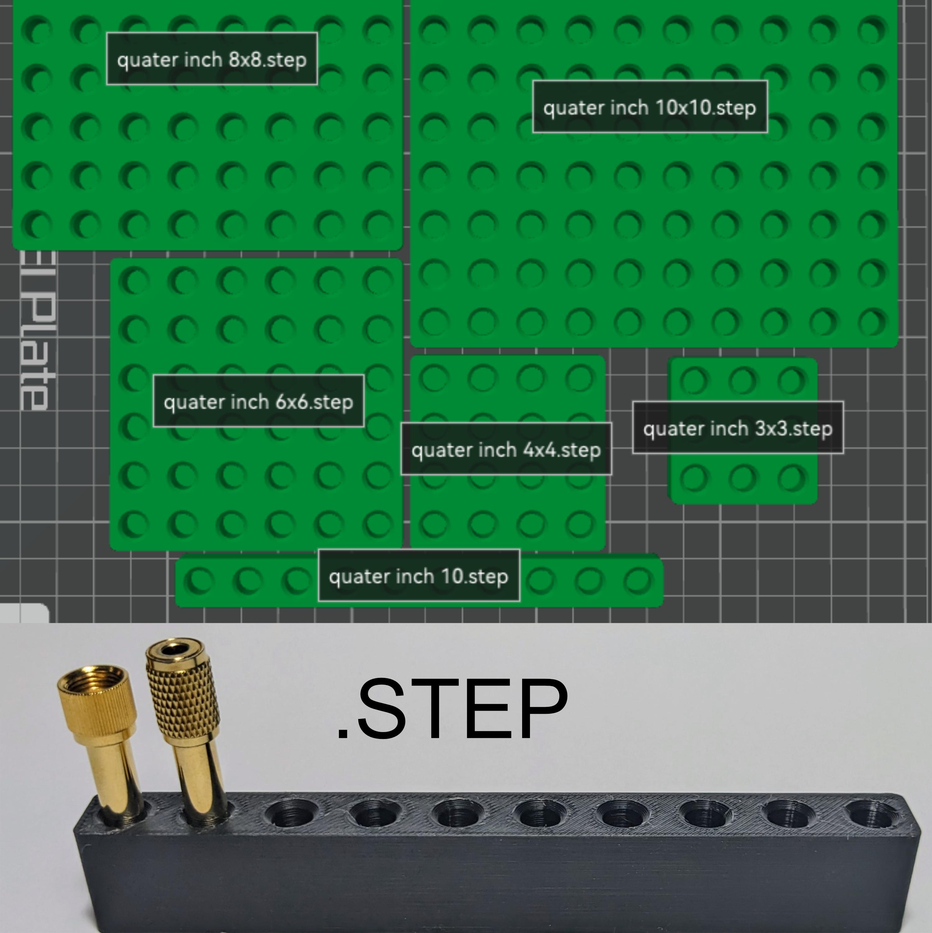 1/4 Quater inch jack holder collection 3d model