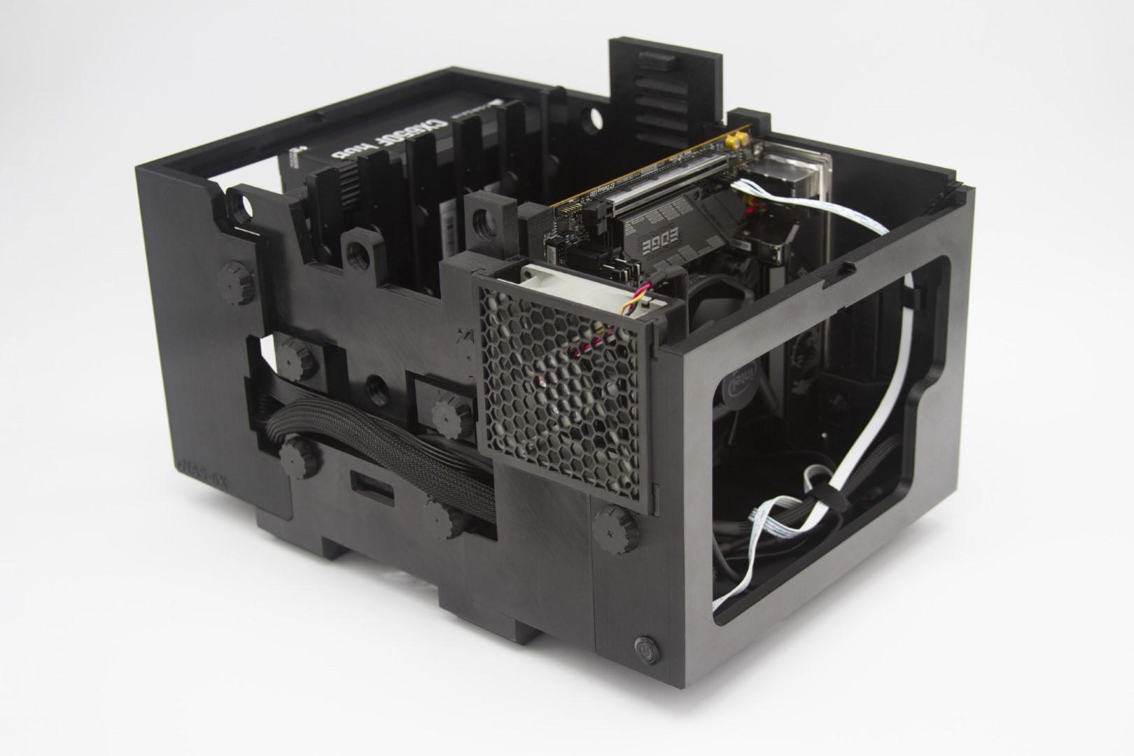 rNAS-6X - A Completely 3d Printable and Toolless PC NAS Case 3d model