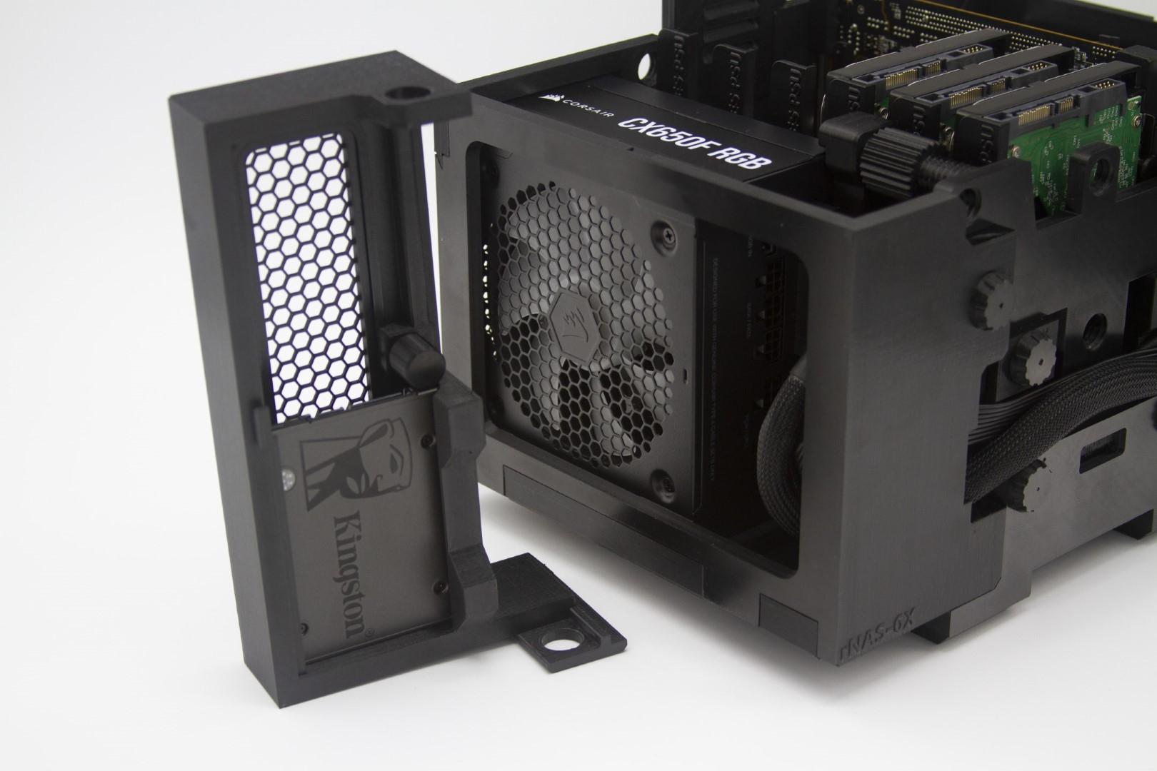 rNAS-6X - A Completely 3d Printable and Toolless PC NAS Case 3d model