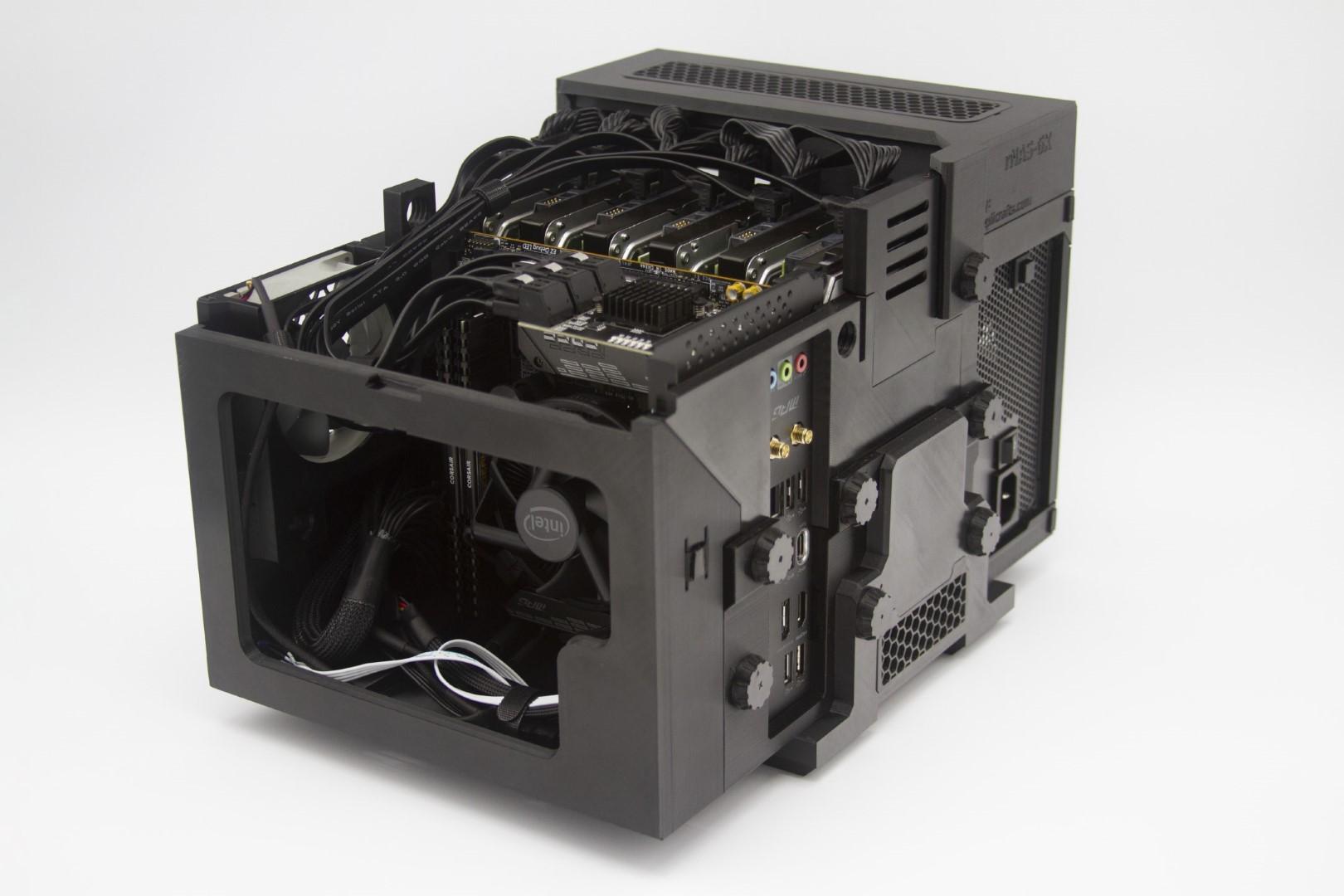 rNAS-6X - A Completely 3d Printable and Toolless PC NAS Case 3d model