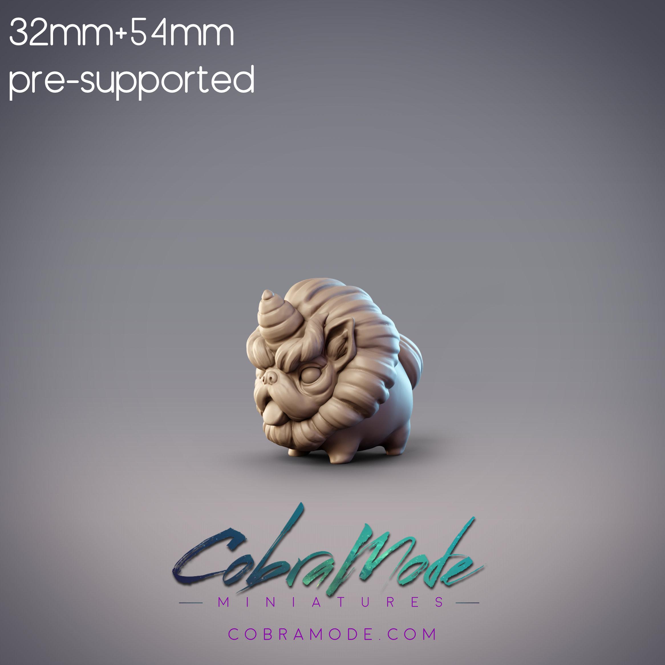 Curly Tail Shishi - Sacred Beast Lion Dog (Pre-supported) 3d model