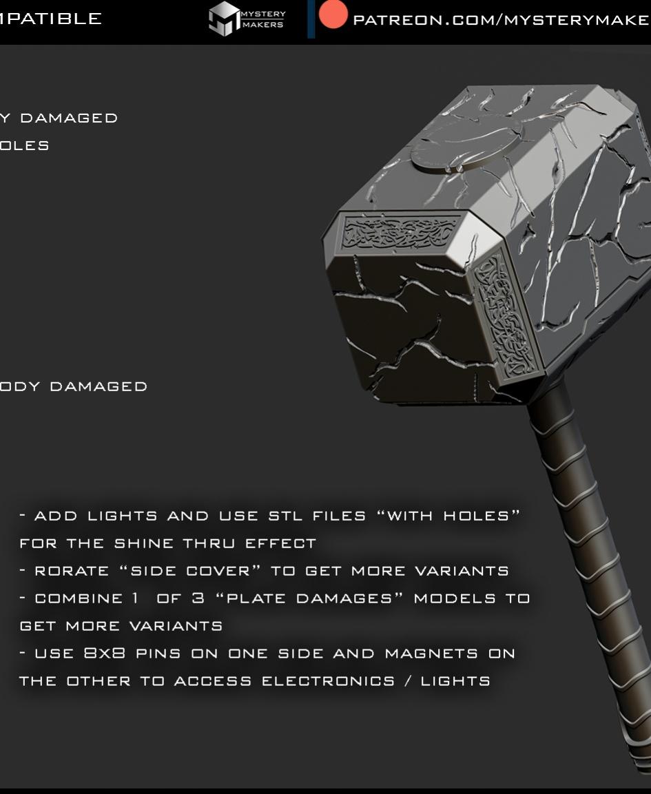 Mjolnir from Thor and Love and Thunder 3d model