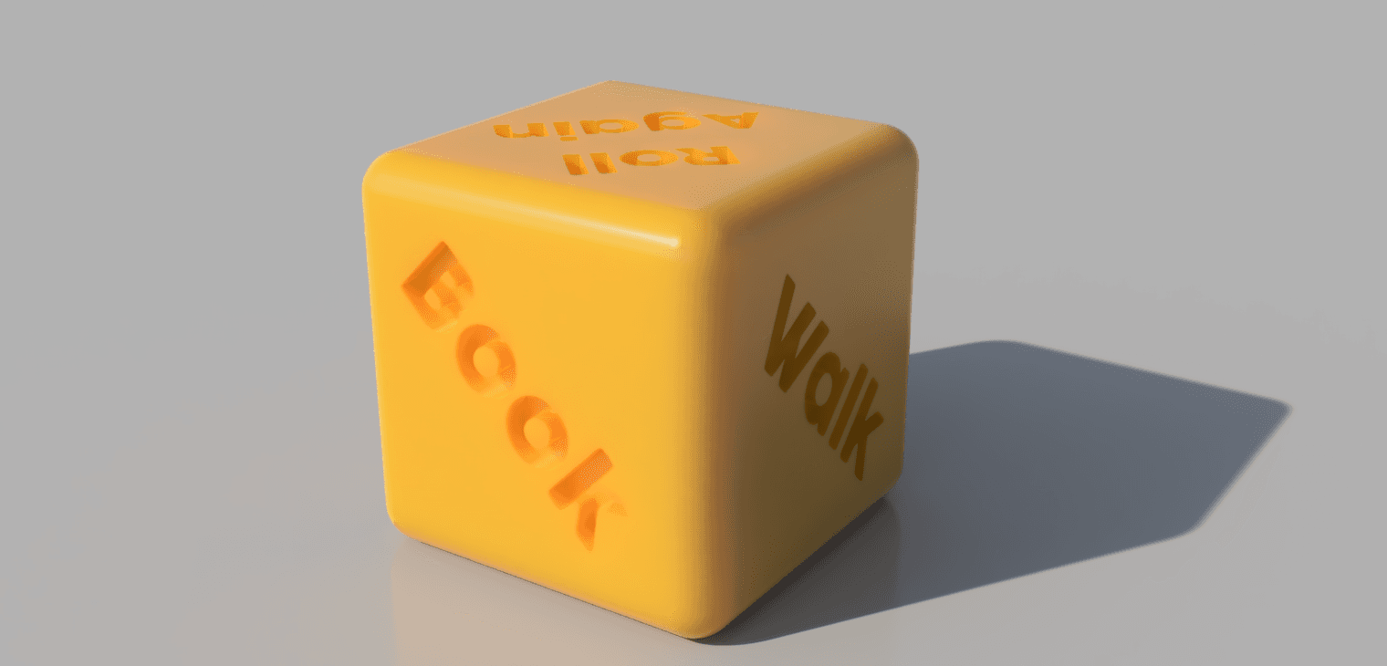 Urge-surfing dice 3d model