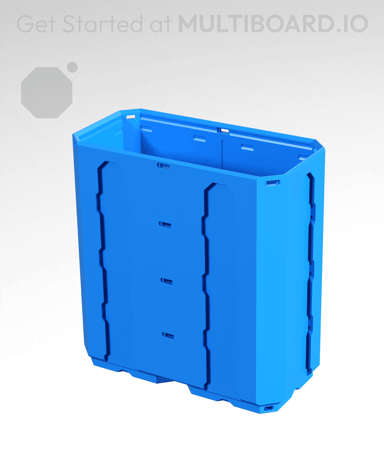 2x1x2 - Topped Multipoint Rail - Multibin Shell 3d model