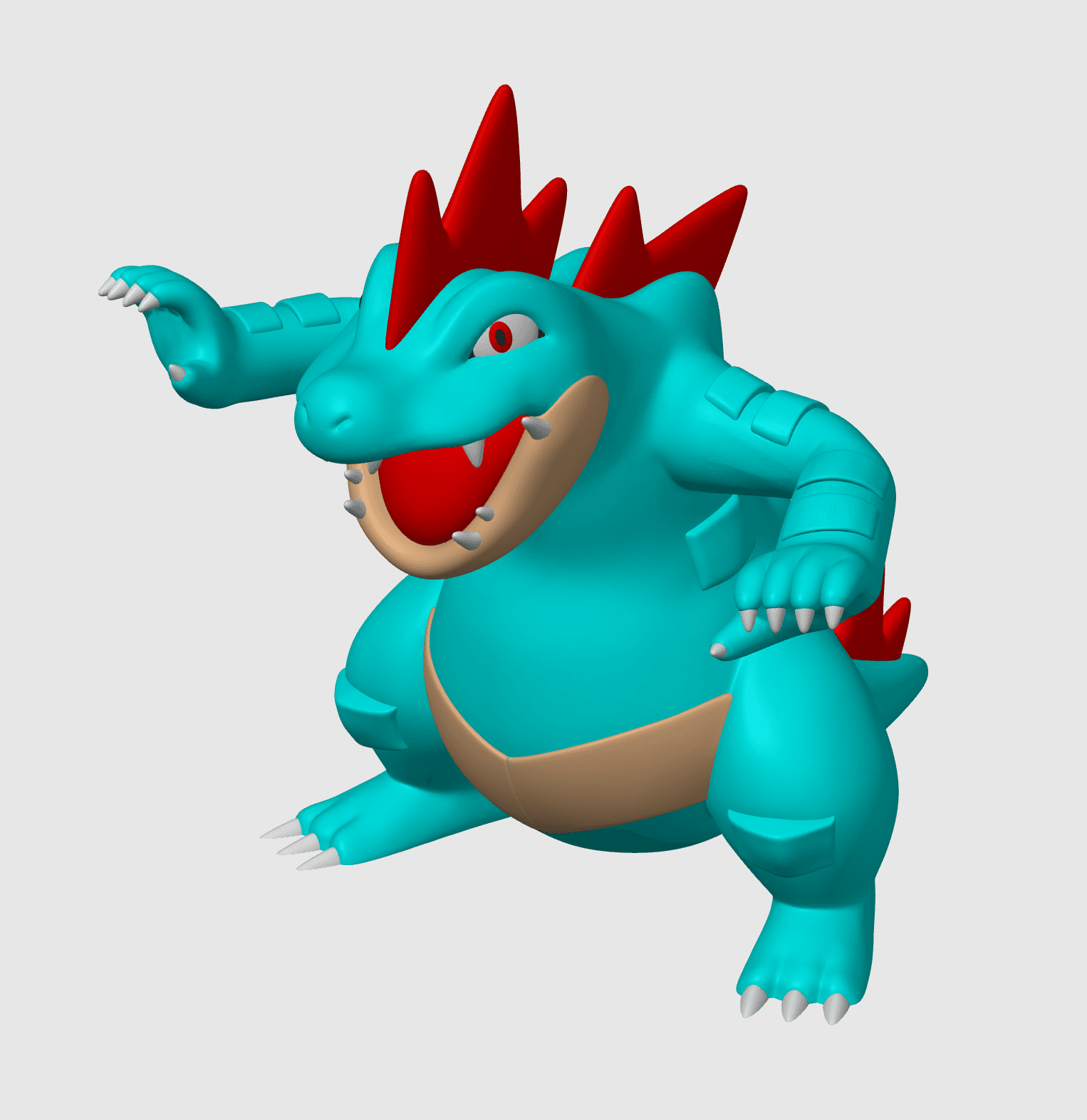 Feraligatr Pokemon (3MF included) 3d model